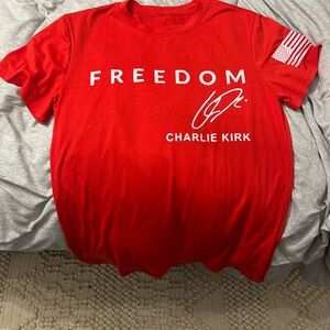 Charlie Kirk Red Freedom T-Shirt